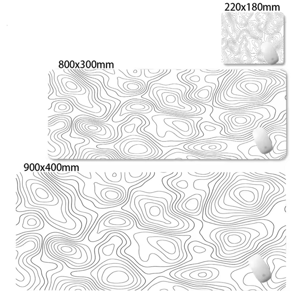 Mouse pad black and white liquid