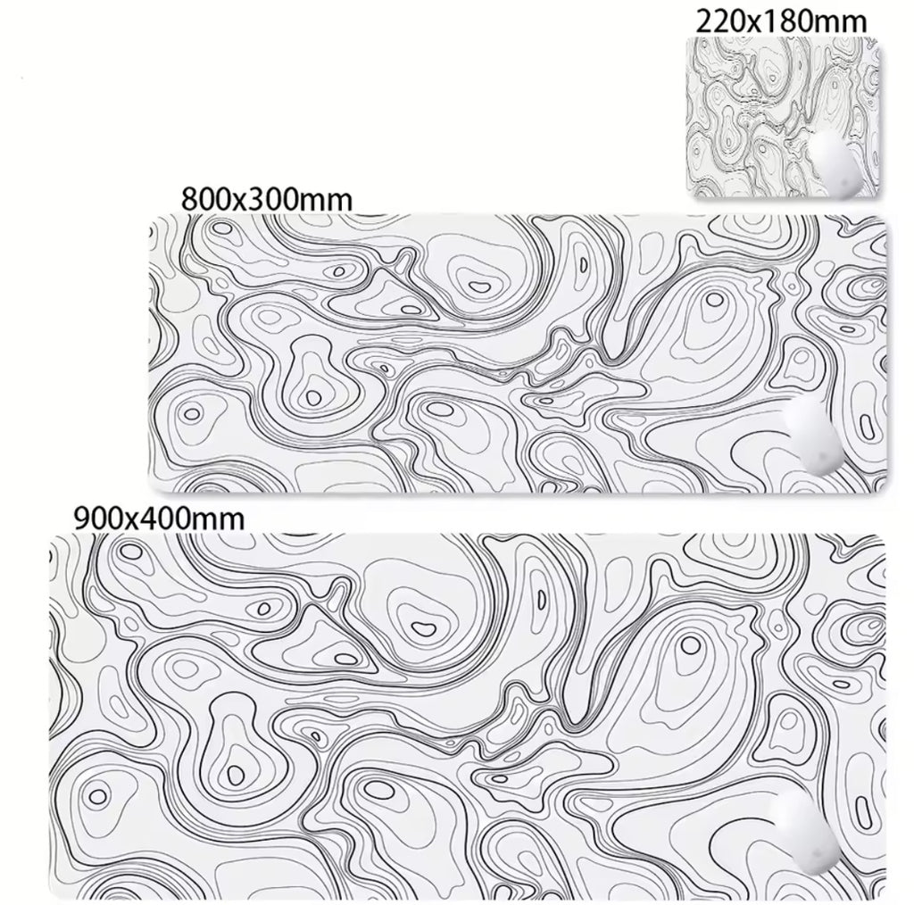 Mouse pad black and white liquid