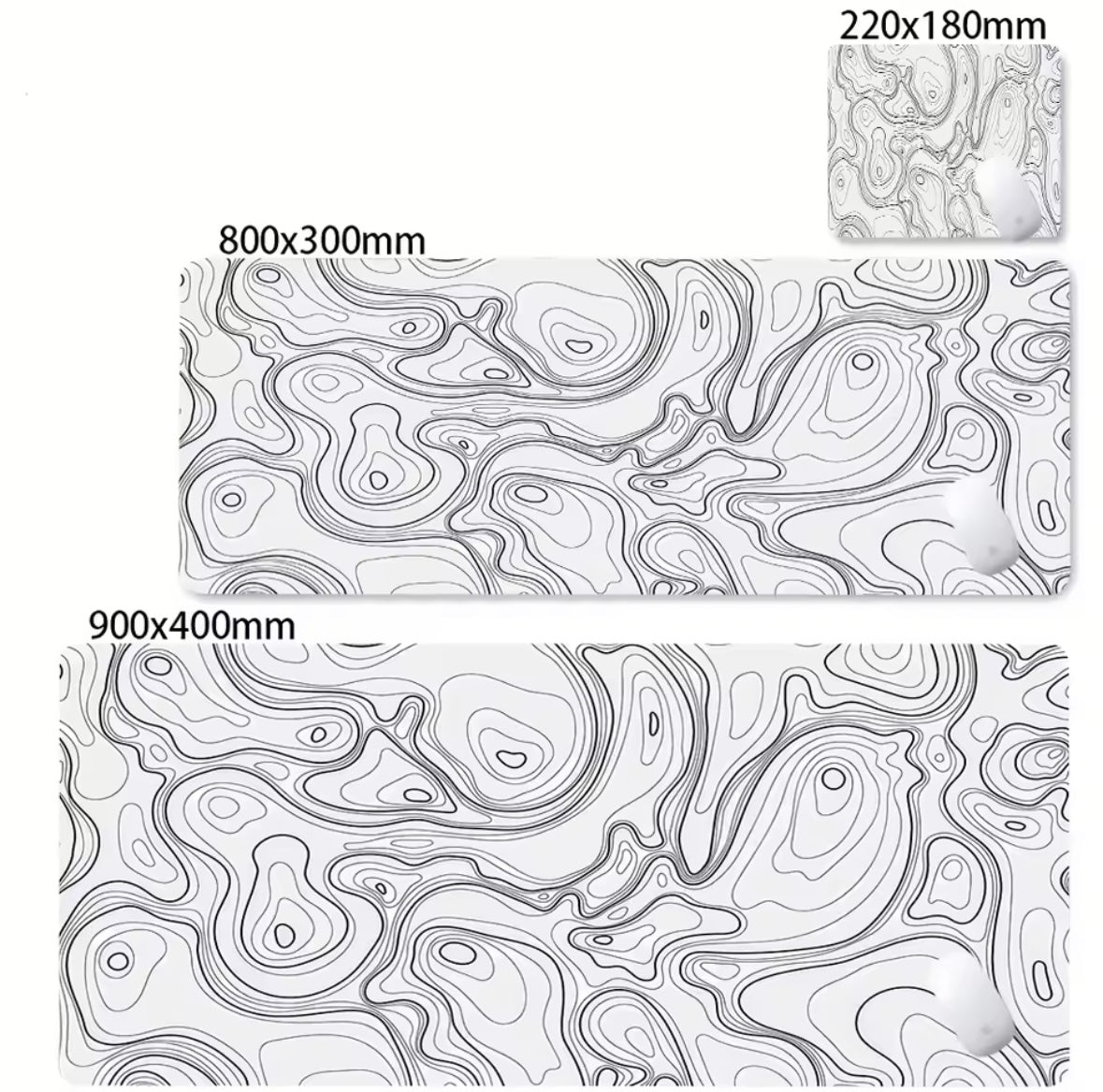 Mouse pad black and white liquid