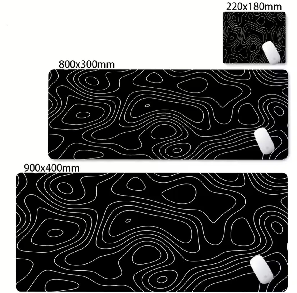 Mouse pad black and white liquid