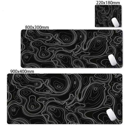 Mouse pad black and white liquid