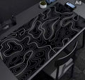 Mouse pad black and white liquid