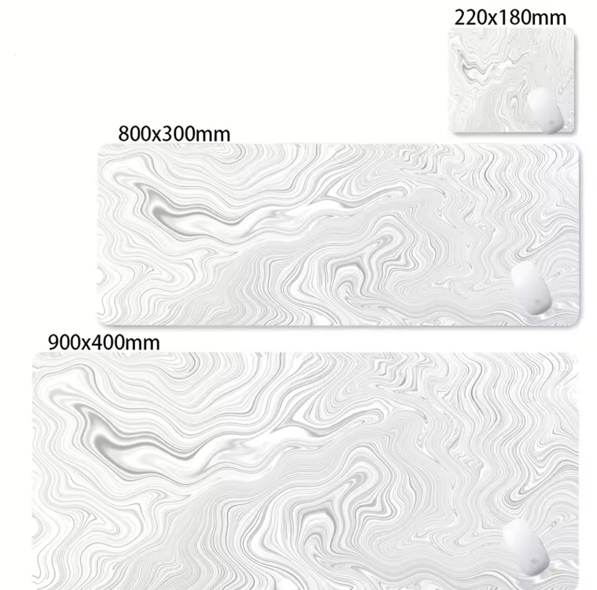 Mouse pad black and white liquid